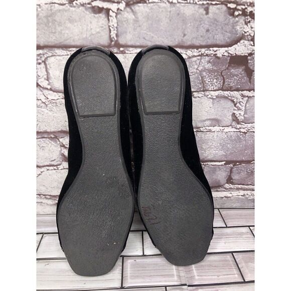 Mascaro Black Suede Patent Square Toe Ballet Flats Shoes Women’s Sz 38.5EU/8M US - Picture 14 of 16